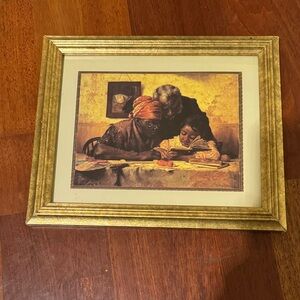 Framed Art Print with Gold Frame